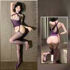 Sexy Black Sheer Lace Net Bodystocking