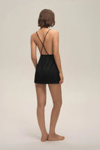 Sling Backless Lace Nightgown Summer Solid Color