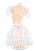 Sweetheart Nurse Two-Piece Lingerie Set - Sheer Bust Reveal Roleplay Costume