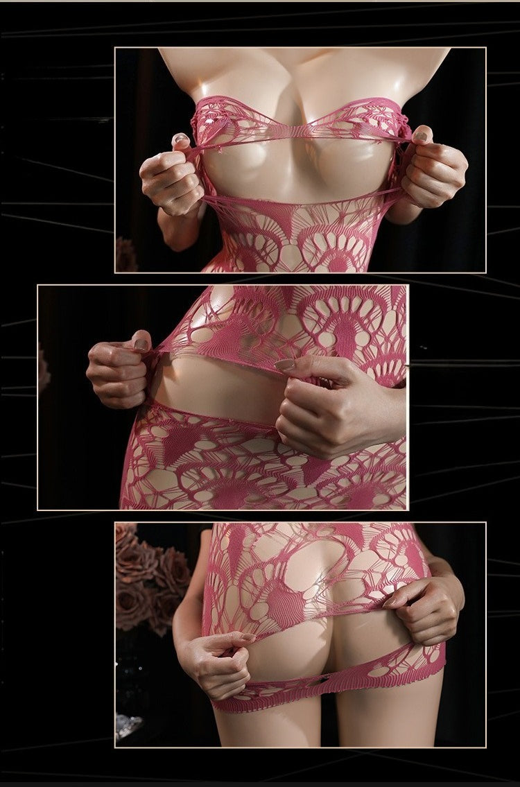 Underwire Lace-Up Corset Bodysuit Set