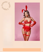 Two-Piece Sheer Mesh Shaping Sexy Lingerie Set with Nipple Covers