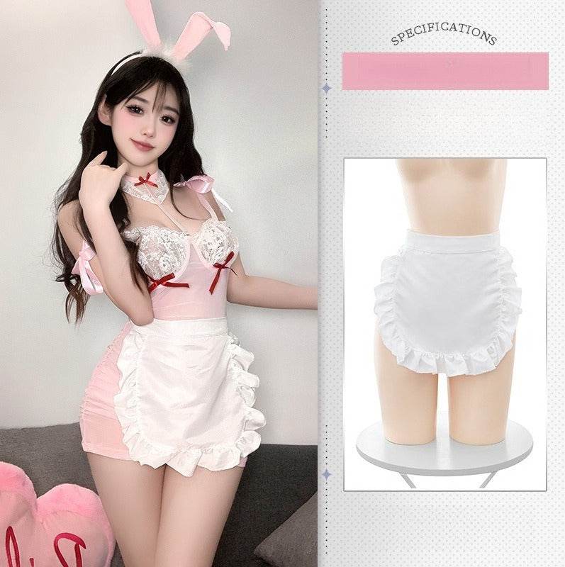 Cute Bunny Girl See-Through Underwire Lingerie Plus Size Uniform
