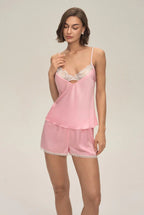 Strappy Cami Shorts Set Lace Comfy Women's Loungewear