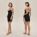 Lace Satin Chiffon Slim Fit Strappy Slip Dress Loungewear