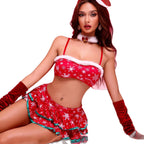 SnowGlow Christmas Sweet Velvet Bralette Set