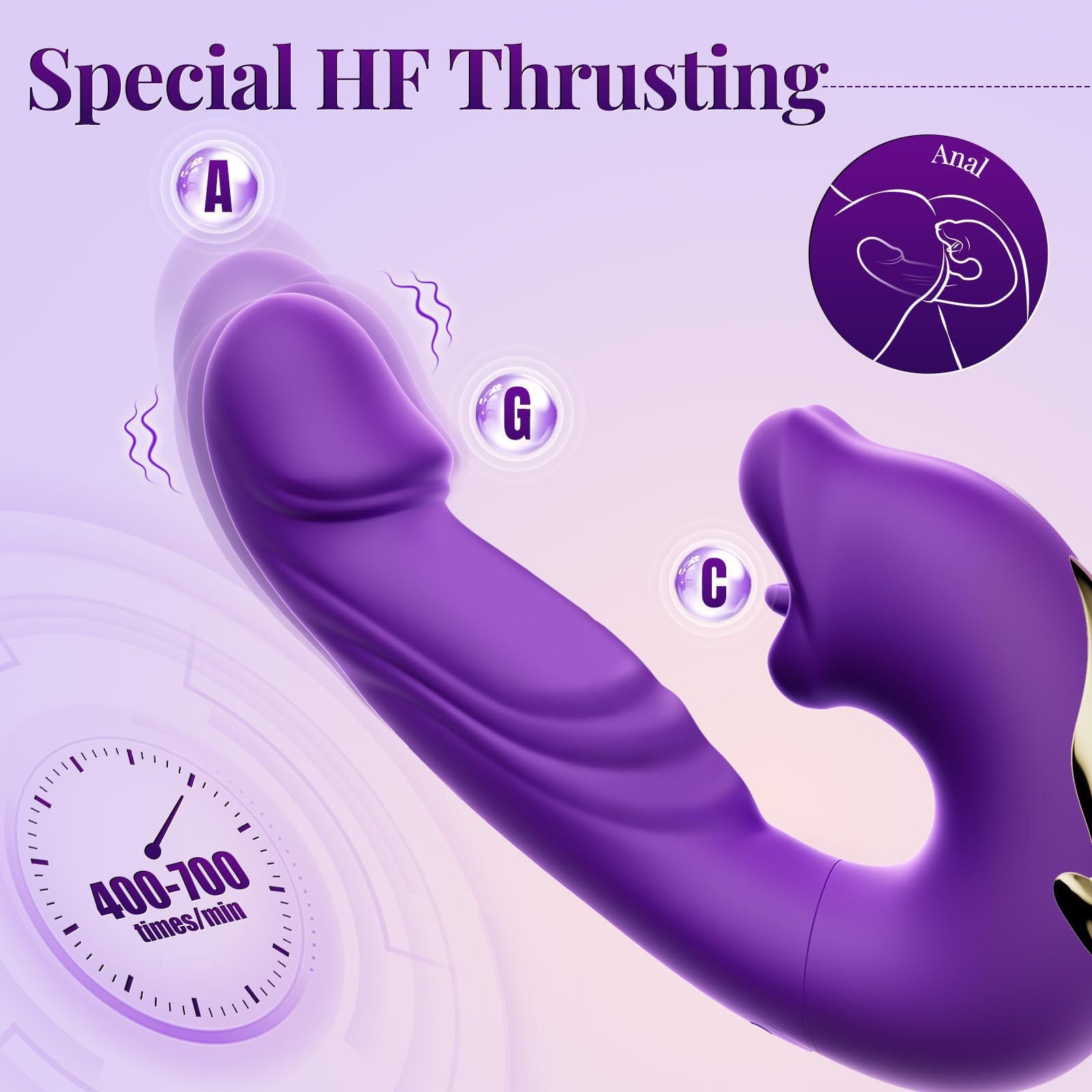 Cross-border new women's 7-frequency sucking g-spot vibrator - 3-in-1 oral, slap, licking, and tongue vibrator