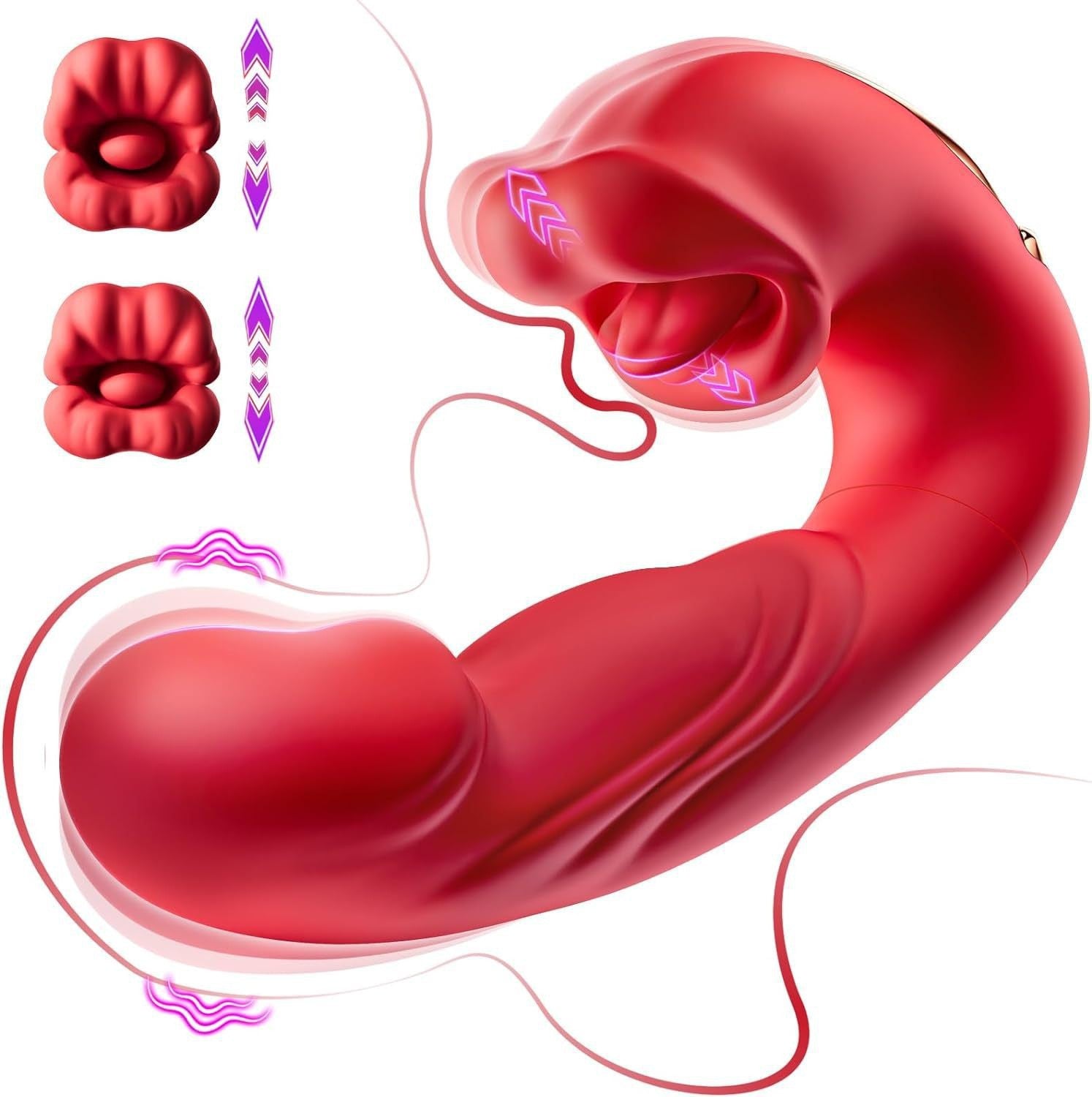 Cross-border new women's 7-frequency sucking g-spot vibrator - 3-in-1 oral, slap, licking, and tongue vibrator