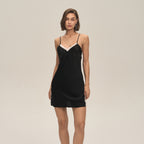 Lace Satin Chiffon Slim Fit Strappy Slip Dress Loungewear
