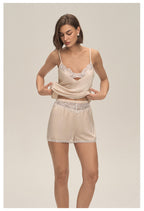 Strappy Cami Shorts Set Lace Comfy Women's Loungewear