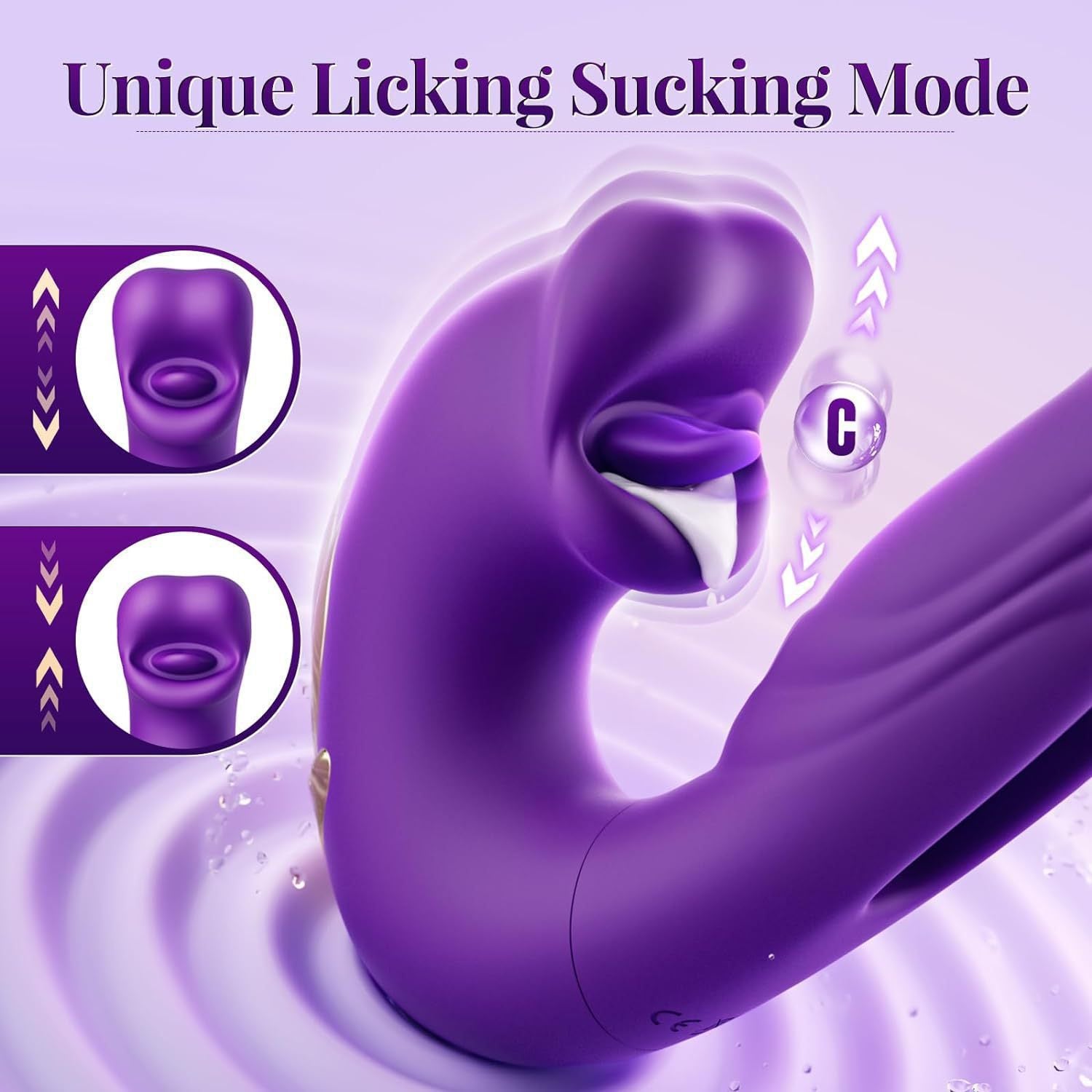 Cross-border new women's 7-frequency sucking g-spot vibrator - 3-in-1 oral, slap, licking, and tongue vibrator