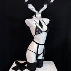 Cyberpunk Bunny Girl Cosplay Bikini Set - 3 Piece Anime Roleplay Costume