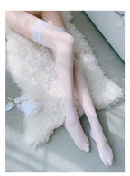 Sexy Cute Thigh Highs Wide Lace Trim Women's Socks