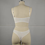 Women's Sexy Backless Lingerie Set with Thong