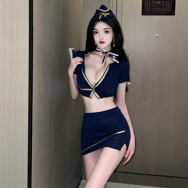 Stewardess Costume Lingerie Set