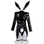 Premium Patent Leather Bunny Girl Bodysuit - Sexy Cosplay Roleplay Costume for Photography