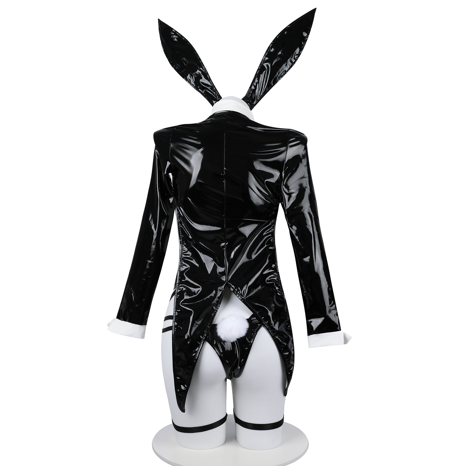 Premium Patent Leather Bunny Girl Bodysuit - Sexy Cosplay Roleplay Costume for Photography