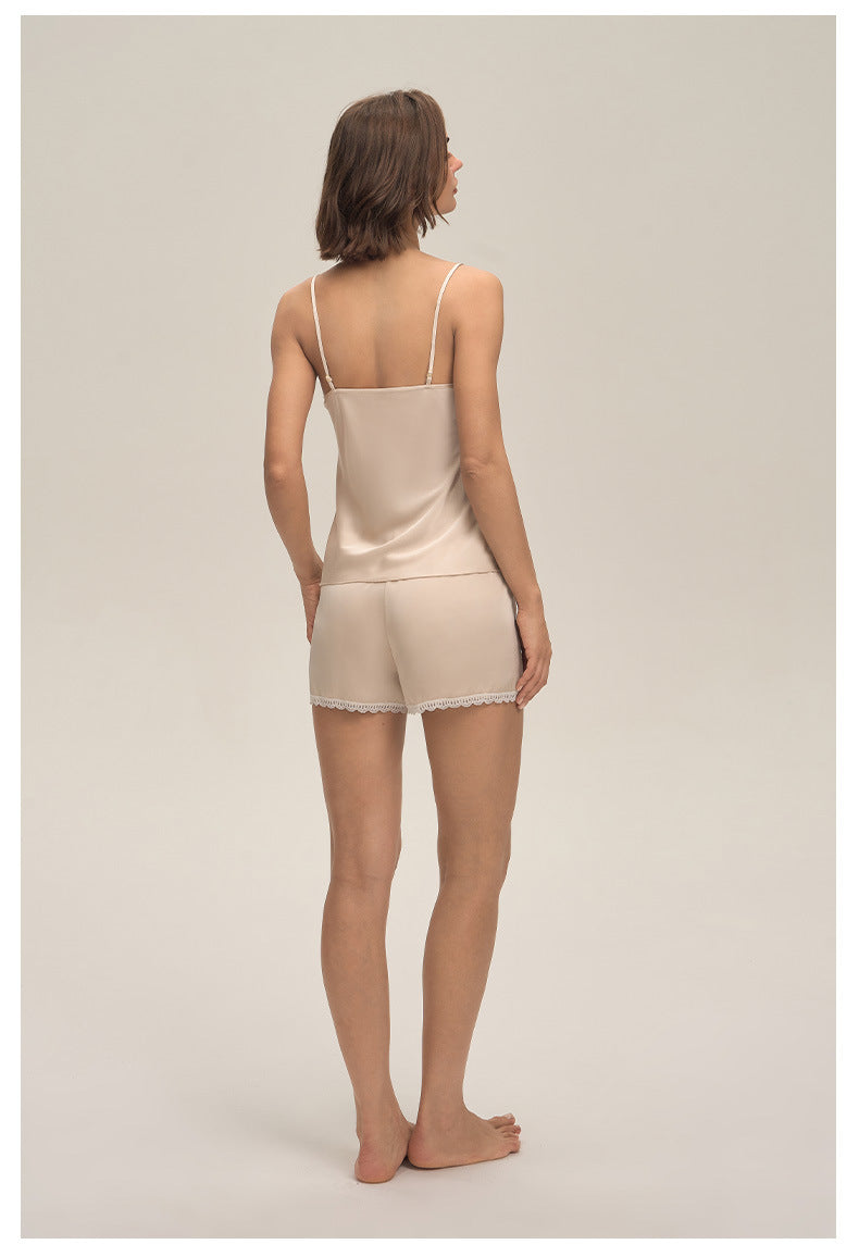 Strappy Cami Shorts Set Lace Comfy Women's Loungewear