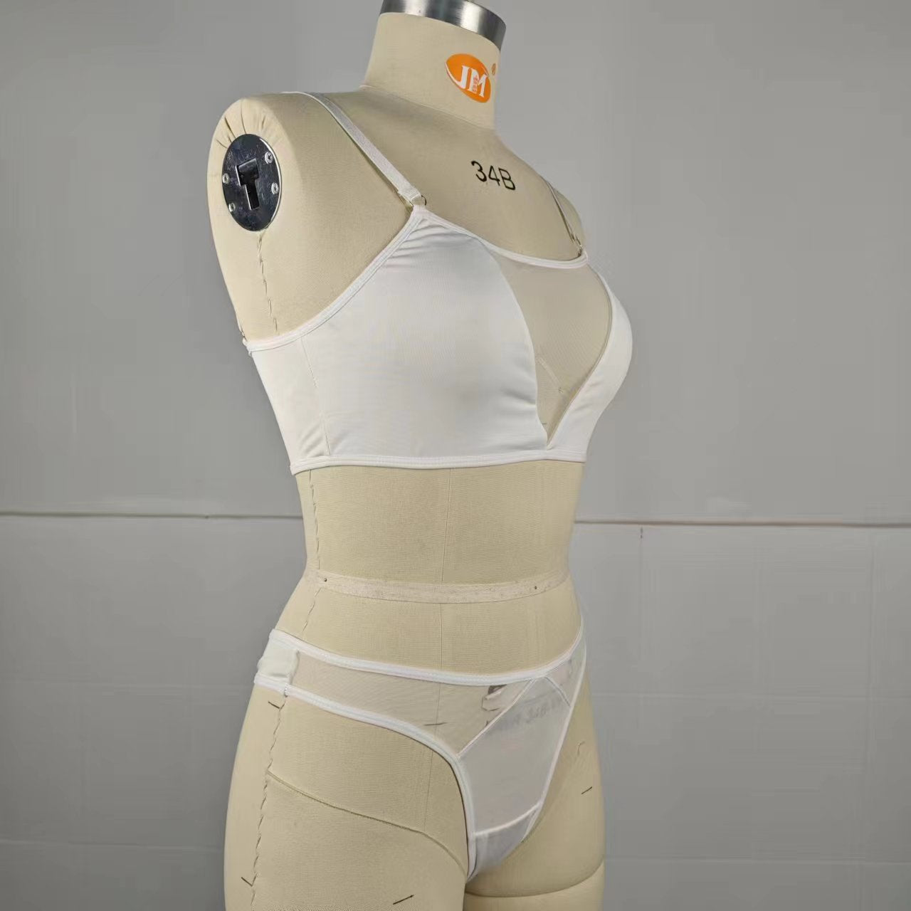 Women's Sexy Backless Lingerie Set with Thong