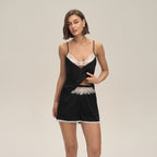 Strappy Cami Shorts Set Lace Comfy Women's Loungewear