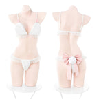 Three-Point Furry Hooded Bunny Costume – Sexy Roleplay Lingerie
