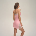 Lace Satin Chiffon Slim Fit Strappy Slip Dress Loungewear