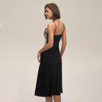 Backless Satin Chiffon Lace Strappy Maxi Home Wear