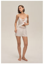 Strappy Cami Shorts Set Lace Comfy Women's Loungewear