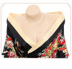 Sexy Deep V Printed Japanese Kimono Uniform Lingerie Set