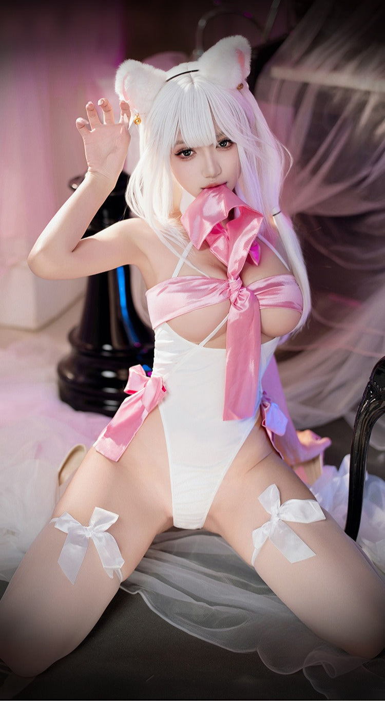 Fei Mu Yamei Butterfly can show milk two-dimensional cos open crotch one-piece set ZY7034 sex underwear sexy cat lady