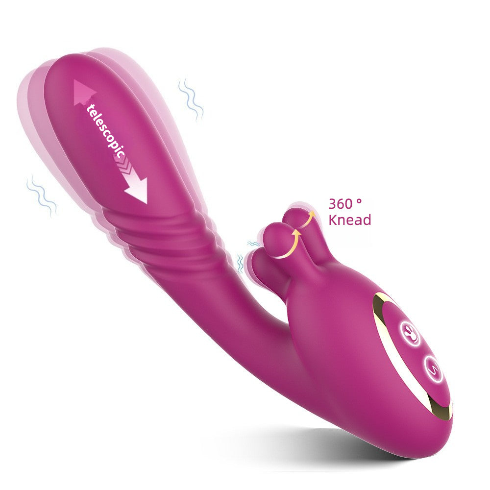 Knead Vibration Telescopic Personal Silicone Massager