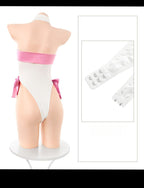 Sexy Cat Girl Anime Cosplay Open Crotch Bodysuit Lingerie Set